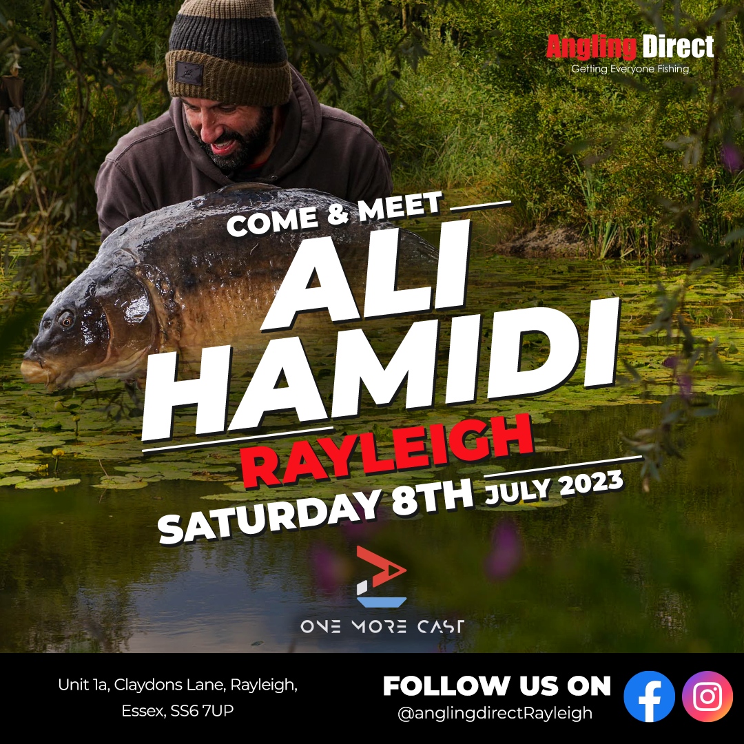 anglingdirect's tweet photo. Meet Ali Hamidi - This weekend! ๐คฉ
โค๏ธ๐ ANGLING DIRECT RAYLEIGH - OMC OPEN DAY - Saturday 8th July - 9am to 3pm!
#AnglingDirect #GettingEveryoneFishing #ADTV #Summer #OMC #AliHamidi #CarpFishing https://t.co/Y9ksZWUKZi
