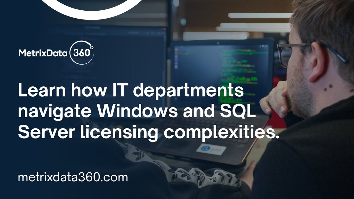 metrixdata360's tweet image. Learn how IT departments navigate Windows and SQL Server licensing complexities. 🖥️ 
hubs.li/Q01VjQP40
#ITDepartments #LicensingTips #MetrixData360