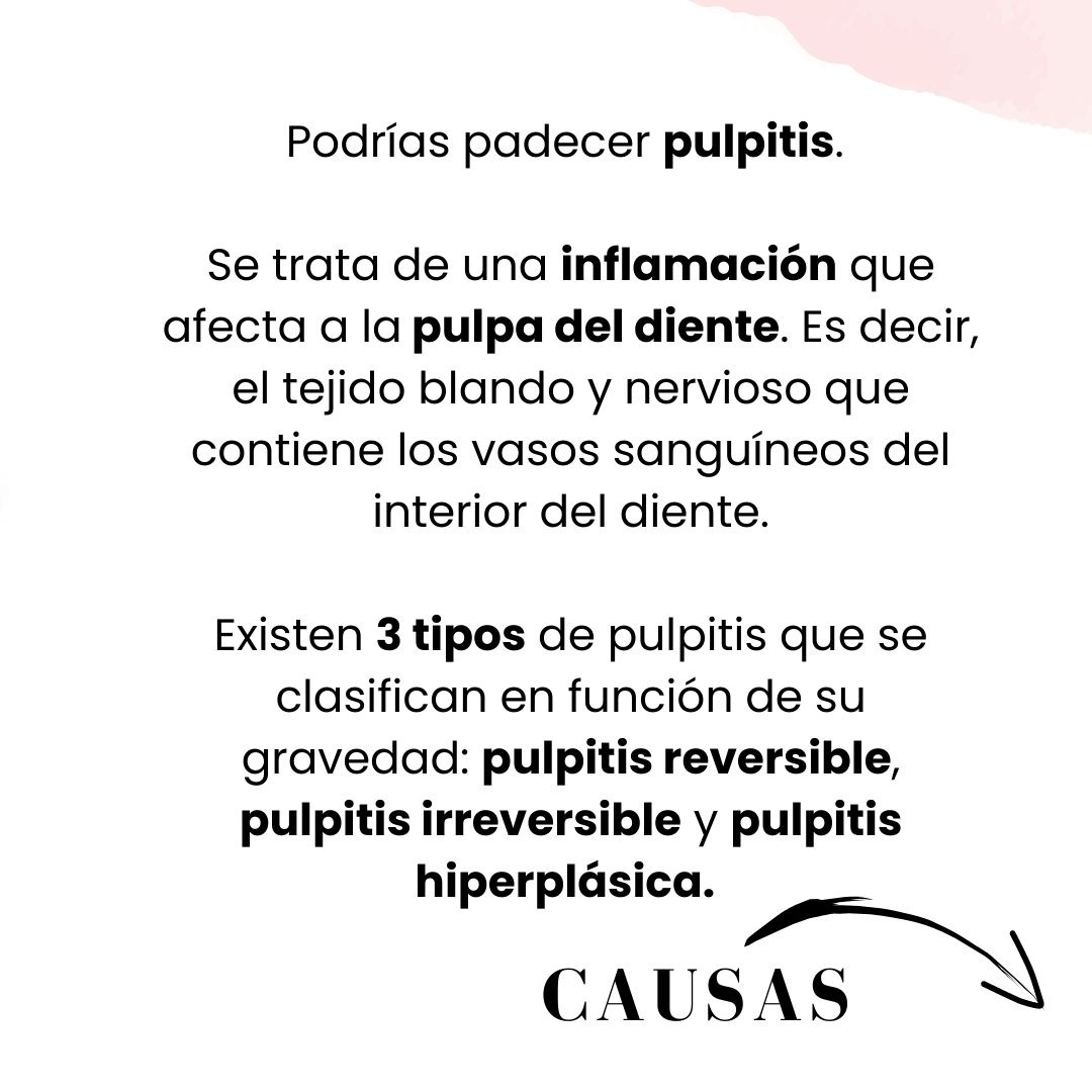 ClinicaCViyuela's tweet image. ¡Presta atención si identificas estos síntomas! Podrías padecer #pulpitis.