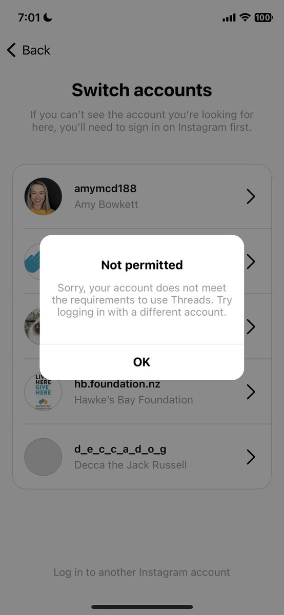 Sliding back in here to ask advice - keen to use Threads but get this message. Anyone have a fix? Google doesn’t.
