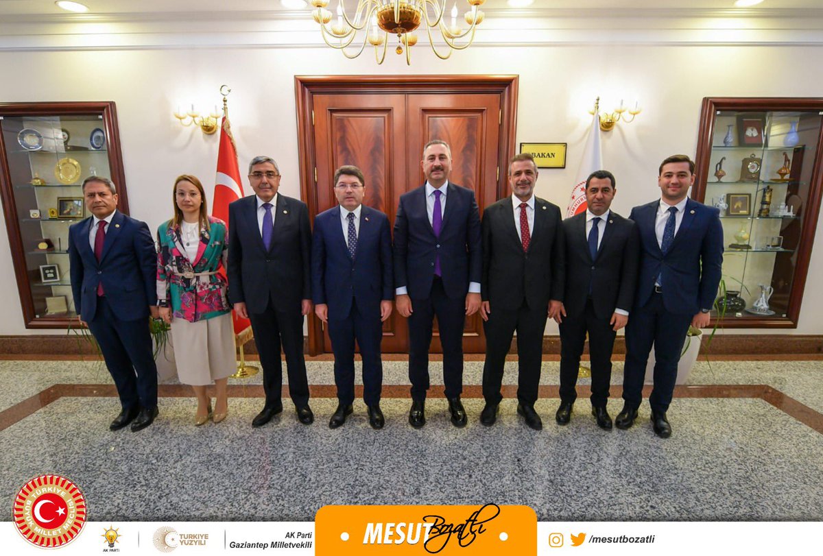 AK Parti grup başkan vekilimiz Sn. <a href="/abdulhamitgul/">Abdulhamit Gül</a> ve Gaziantep Milletvekillerimiz ile beraber Adalet Bakanımız Sn. <a href="/yilmaztunc/">Yılmaz TUNÇ</a> beyefendiyi ziyaret ederek hayırlı olsun dileklerimizi ilettik.  

Rabbim ülkemize ve milletimize hayırlı hizmetler yapmayı nasip etsin.🇹🇷