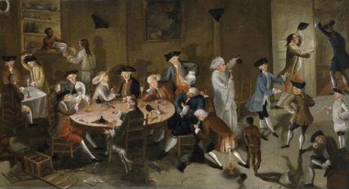 WilliamsBrewing's tweet photo. In colonial times, annual consumption was ~7 gallons/yr &amp; today it’s just 2 gallons. This was primarily in the form of beer, cider, &amp; whiskey. The most popular container was a bowl. Prior to 1800 a "tankard" was a 3 gallon vessel. Now you know where the term  "tanked" came from. https://t.co/rc8gq8AQ42