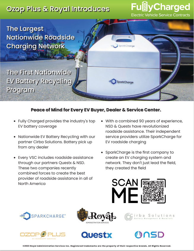 EvWarrantyOzop's tweet image. Our Fully Charged Electric Vehicle VSC stole the show at the #NIADA, take a look and see how your dealer can maximize their EV Sales by providing next level peace of mind. 
@OzopEnergy $OZSC #EVVehicle #EVBattery #Recycle #RoadsideCharging