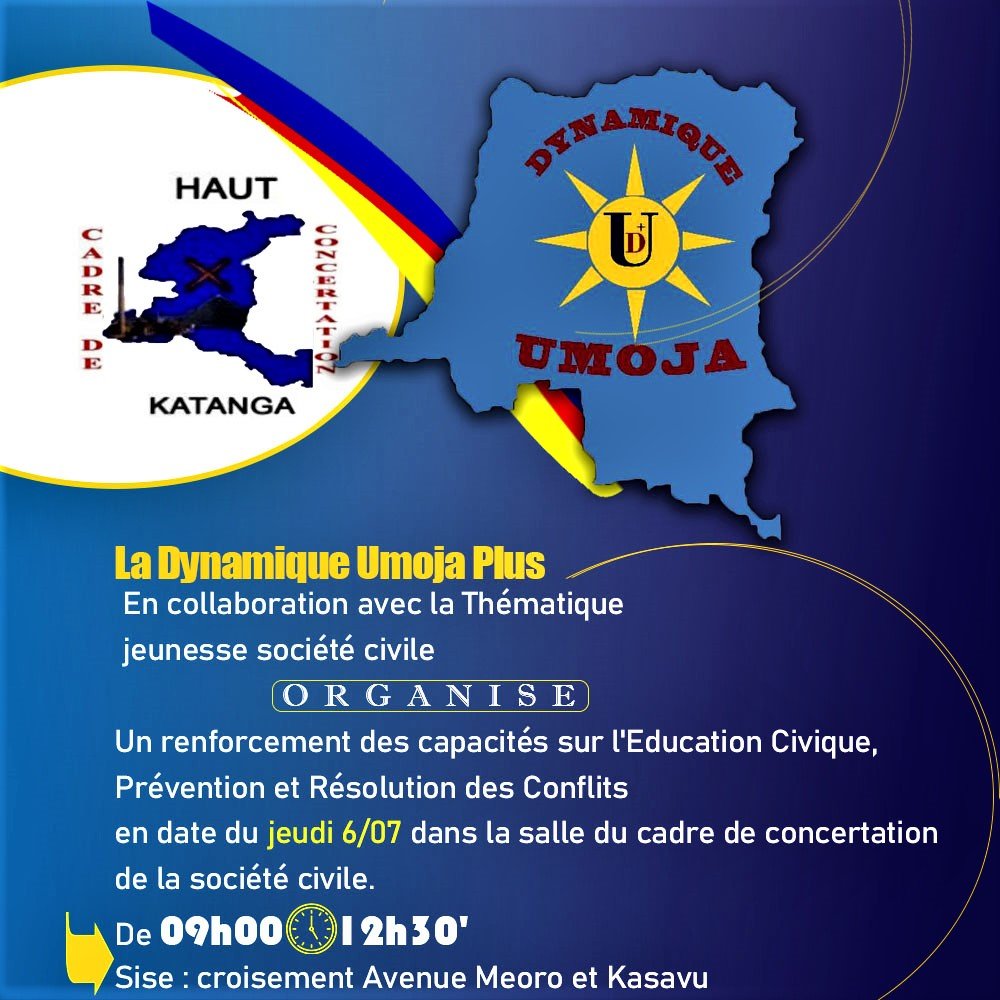La naissance et/ou la résolution d’un conflit permet souvent de trouver une solution constructive à un problème.
 Cependant, il faut monter des mécanismes appropriés. il faut donc, s'informer et se former pour une bonne prise de conscience.

 A tous l jeunes! Karibu