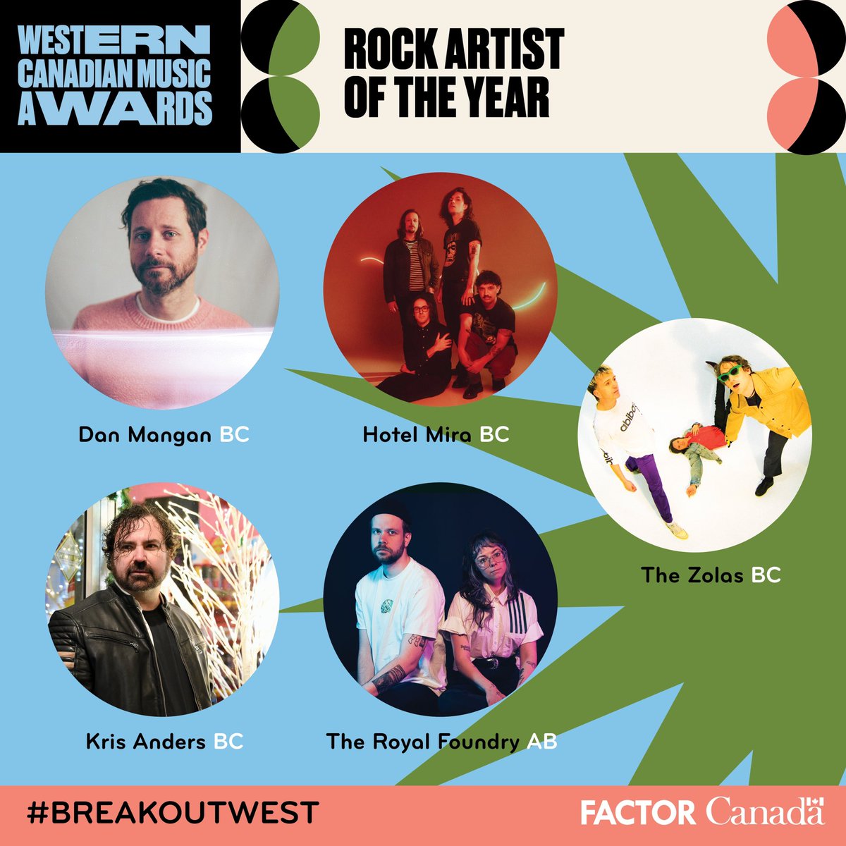 🥳🥳🥳 We just got nominated for “Rock Artist of the Year” by the Western Canadian Music Awards! Thanks so much to all of you for listening and sharing this year! ❤️❤️❤️