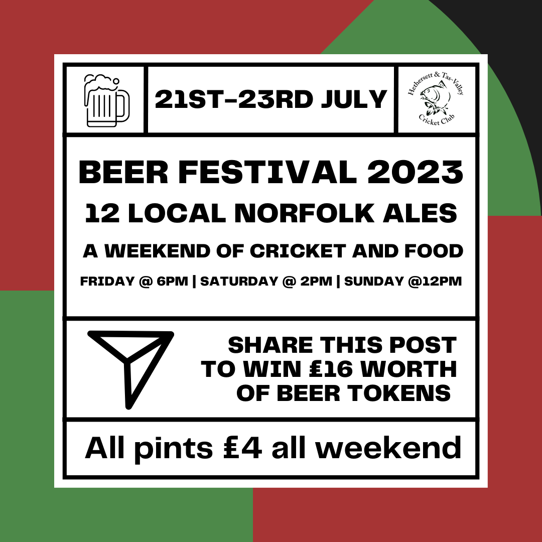 htvcc's tweet photo. On Friday 21st July our first ever beer festival kicks off, so to celebrate this we're giving away £16 worth of beer tokens, 4 pints to kick your weekend off🍺

To enter all you need to do is retweet this post, the winner will be drawn on Thursday 20th July🏏

#upthetas https://t.co/5G5ap8KUfD