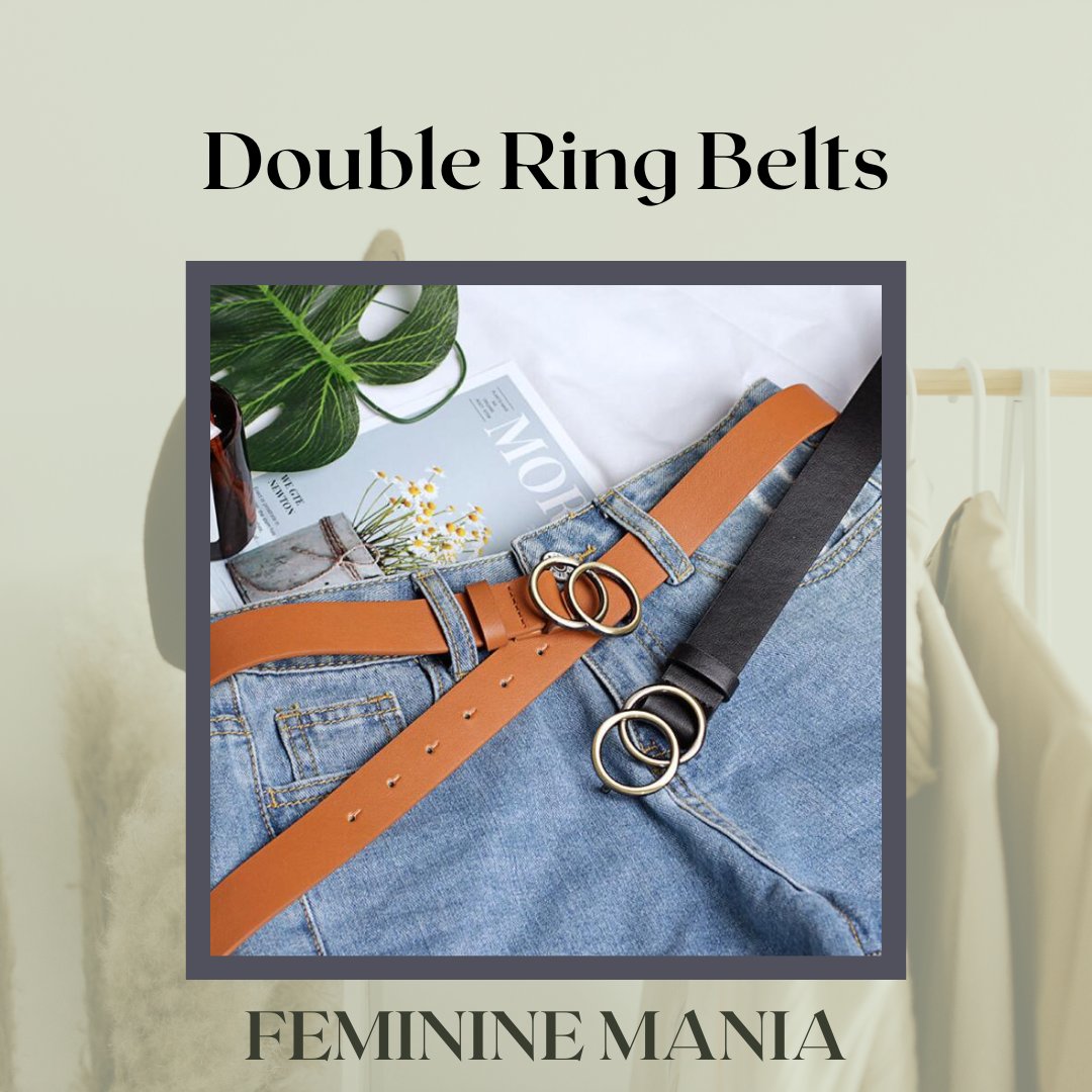 Double Ring Belts
Double the style, double the impact. These double ring belts are here to elevate your fashion game.

Material: PU Leather
Buckle: Double Ring metal buckle

#womenfashion #belts #womenbelts #womanpower #womenstyle #BUCKLEUP #BeltLove #FashionForward #TrendingNow