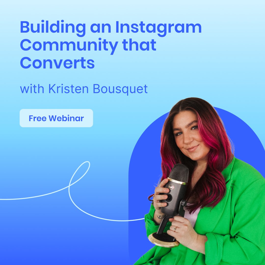 The only thing that sets you and your business apart is YOU which is why it’s so incredibly important to build connections with your audience. We've partnered with Kristen Bousquet <a href="/kbousq/">Kristen Bousquet</a> to bring you a free webinar on turning community into conversion 🤑 thnk.cc/44EnPlV