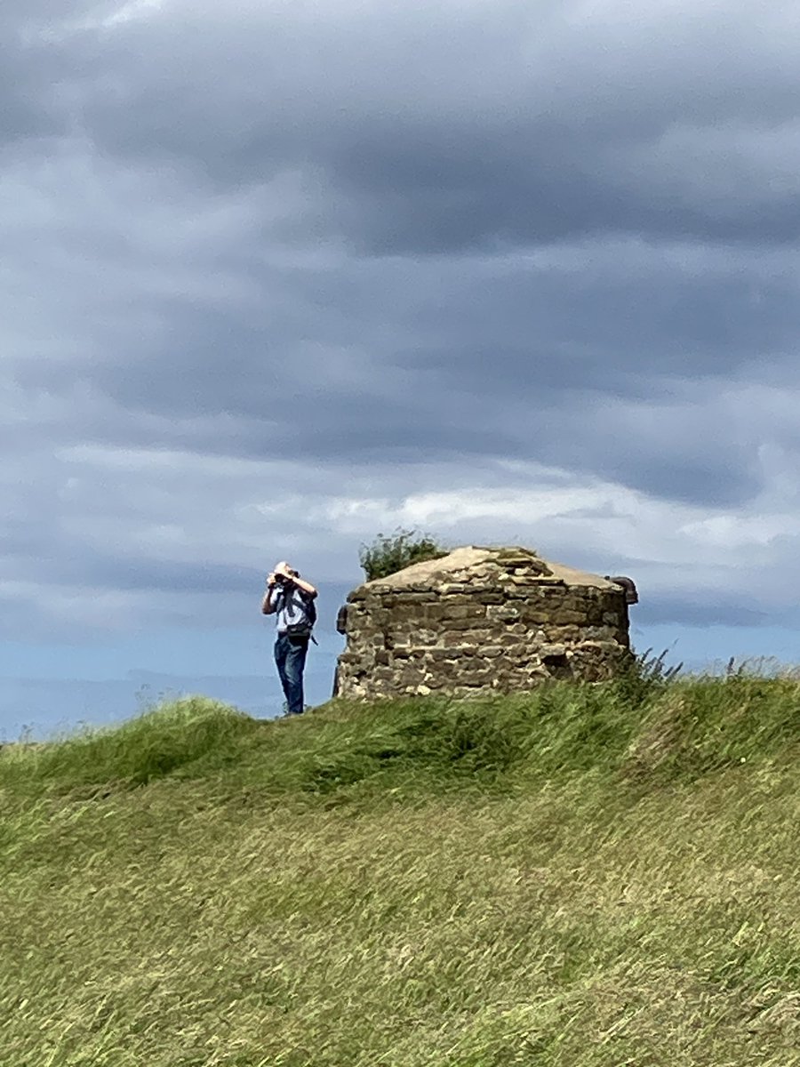 Please help @WhitbyAbbey We saw this feature on our visit this weekend, and can’t work out what it is. It looks like it might be related to WWII but I  can’t find any info on Heritage Gateway etc. (photo features my dad who is post-WWII)