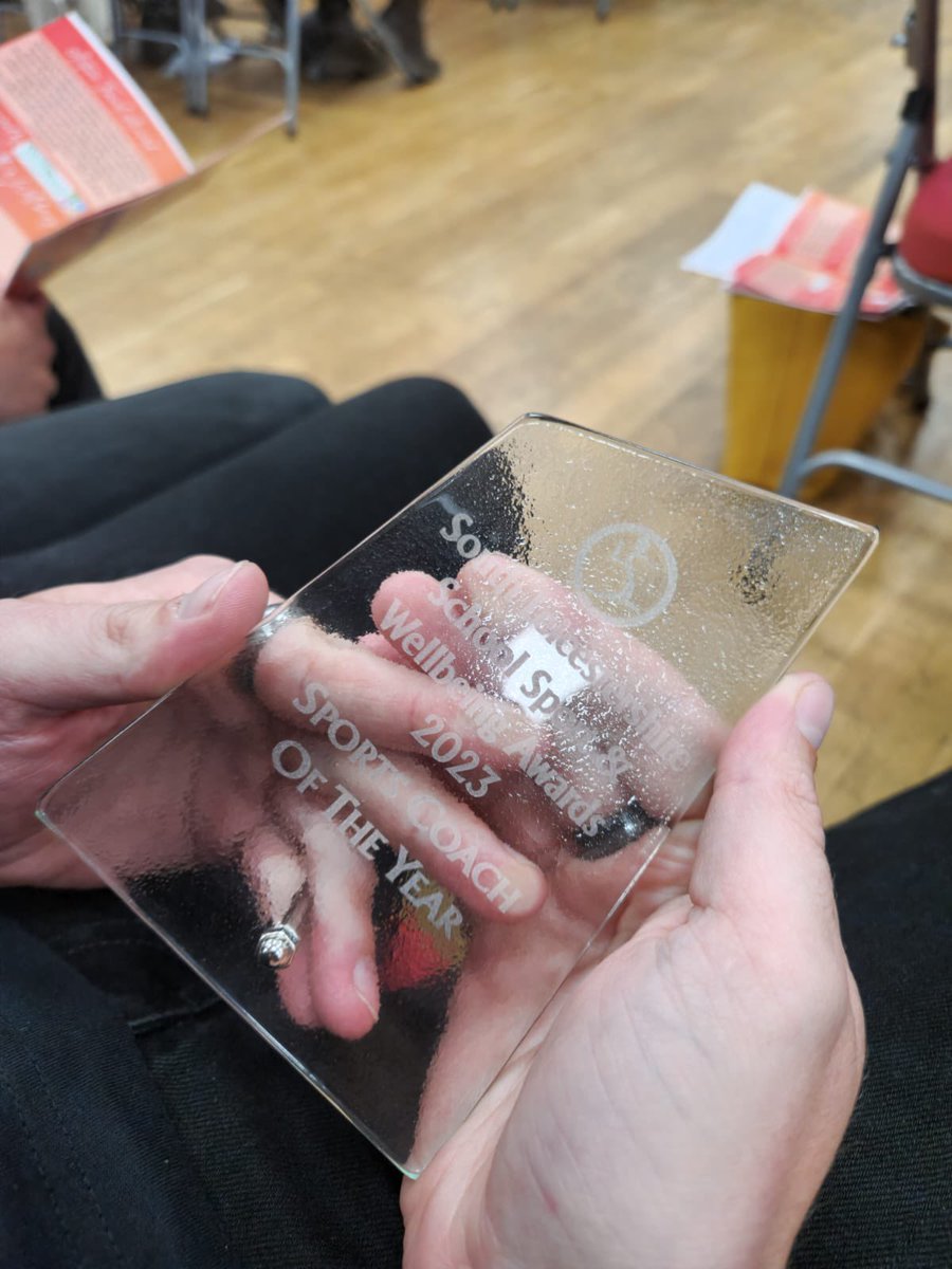 StCuthbertsCEP1's tweet photo. Congratulations to Mr Throop for winning the Sports Coach of the Year award at the South Leicestershire Schools Sports and Well-being Awards  2023. You inspire and motivate our children (and staff) to join in so many different sports - you are amazing! @lslssp @metmultisports 🏆 https://t.co/AG9VhbjsJL