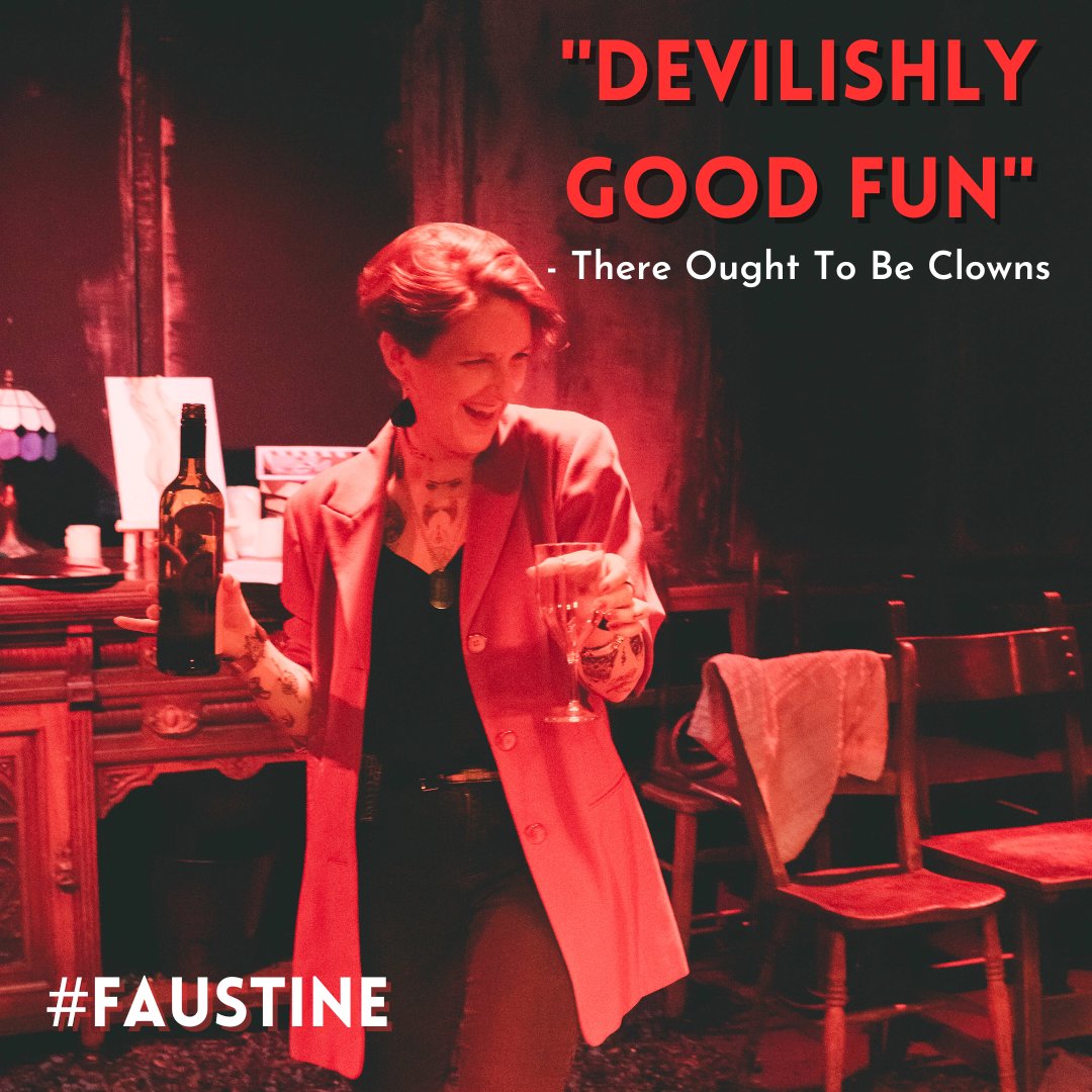 LAM_Theatre's tweet image. #FAUSTINE is Chilling Adventures of Sabrina meets Fleabag. Marlowe's Faustus but make him female and on the verge of freeing Womankind. Add dead feminists, a possessed Alexa and Bridget Jones knickers for one HELL of a show. @cockpittheatre 2nd - 5th August for @CamdenFringe 😈