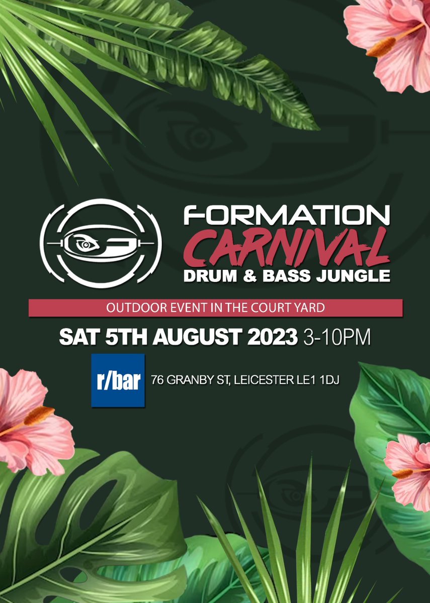FormationRecs's tweet image. FORMATION CARNIVAL ALLDAY

SATURDAY AUGUST 5TH 
🎫 EVENTBRITE
eventbrite.co.uk/e/formation-ca…
FACEBOOK
facebook.com/events/2648318… #dnb