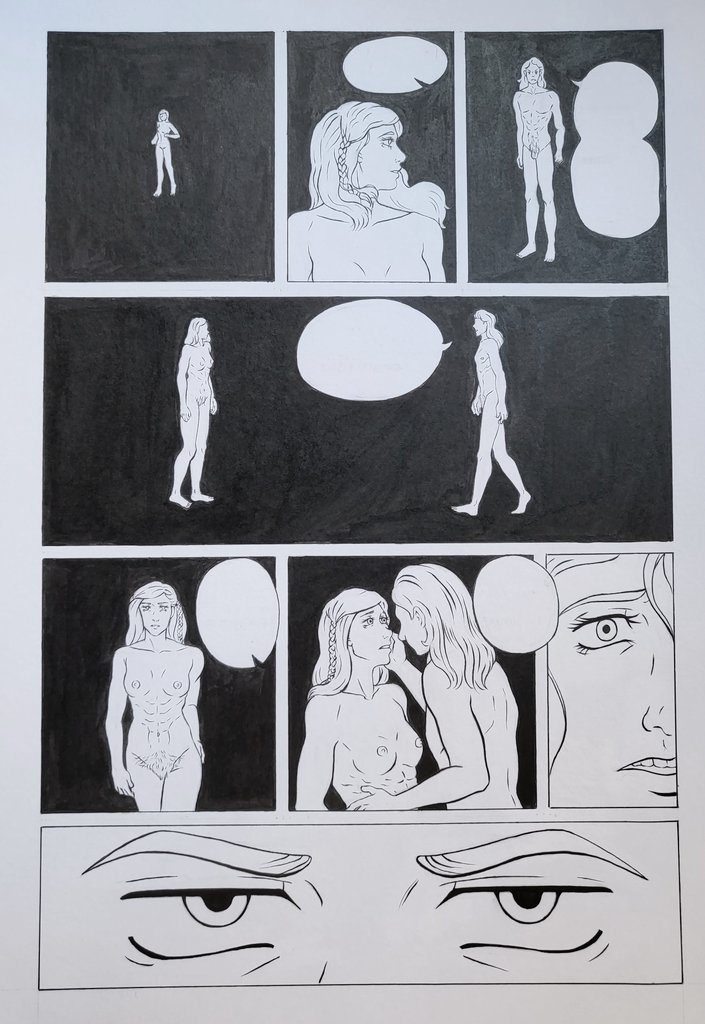 Hanako_draws's tweet photo. 2/4 page of "The sacrifice"⚔️
#fantasy #fumetto #manga #euromanga #fumettoitaliano #fantasystory #ink #blackandwithe #warrior https://t.co/wsKmkL26cu