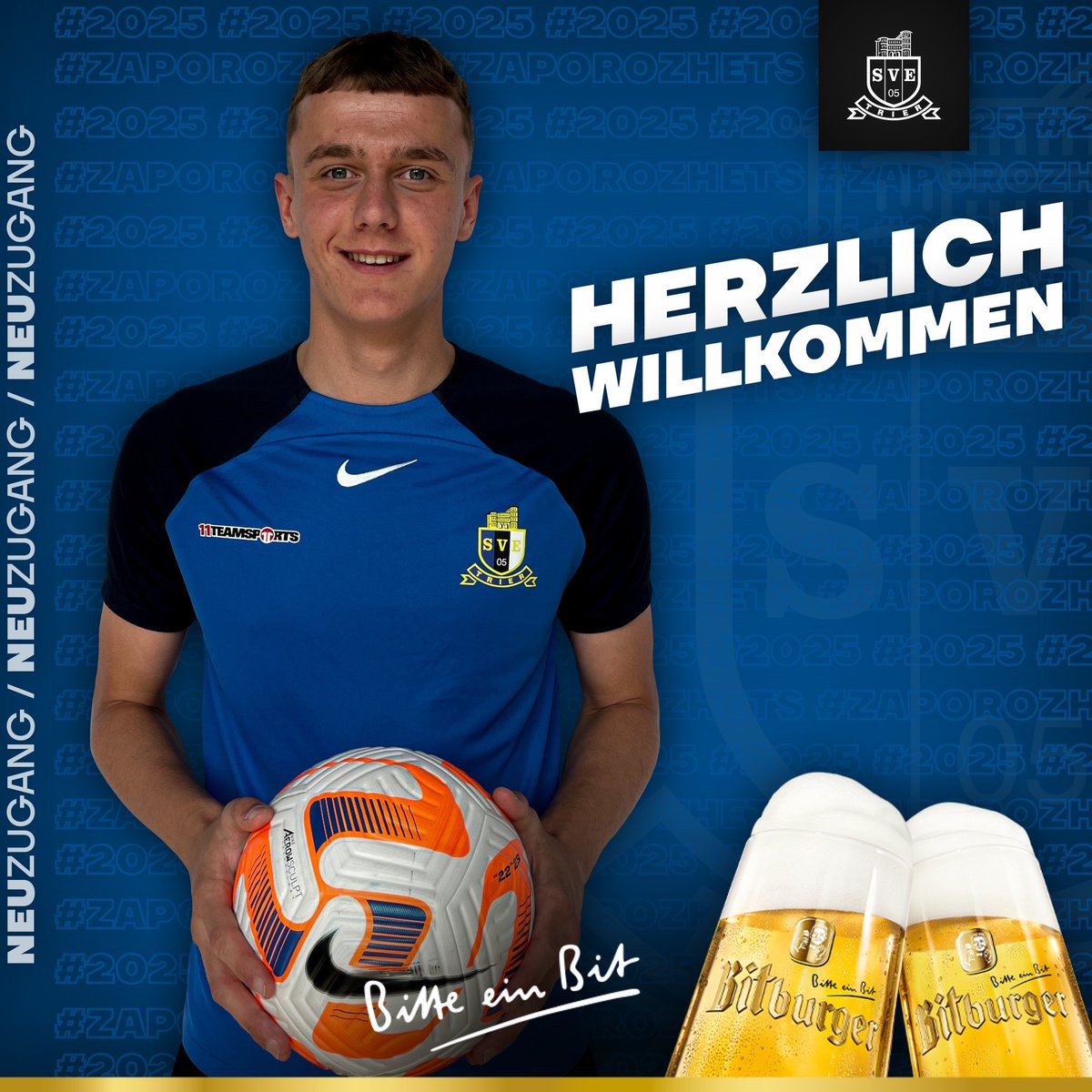 Nach überzeugenden Leistungen erhält auch U19-Spieler Vladyslav Zaporozhets seinen ersten Vertrag. Der 18-jährige Mittelfeldspieler unterschreibt für zwei Jahre. 

🔵⚫️⚪️
#eintrachttrier
#portaaufderbrust 
#blauschwarzundweiß 
#mirsenndaobei