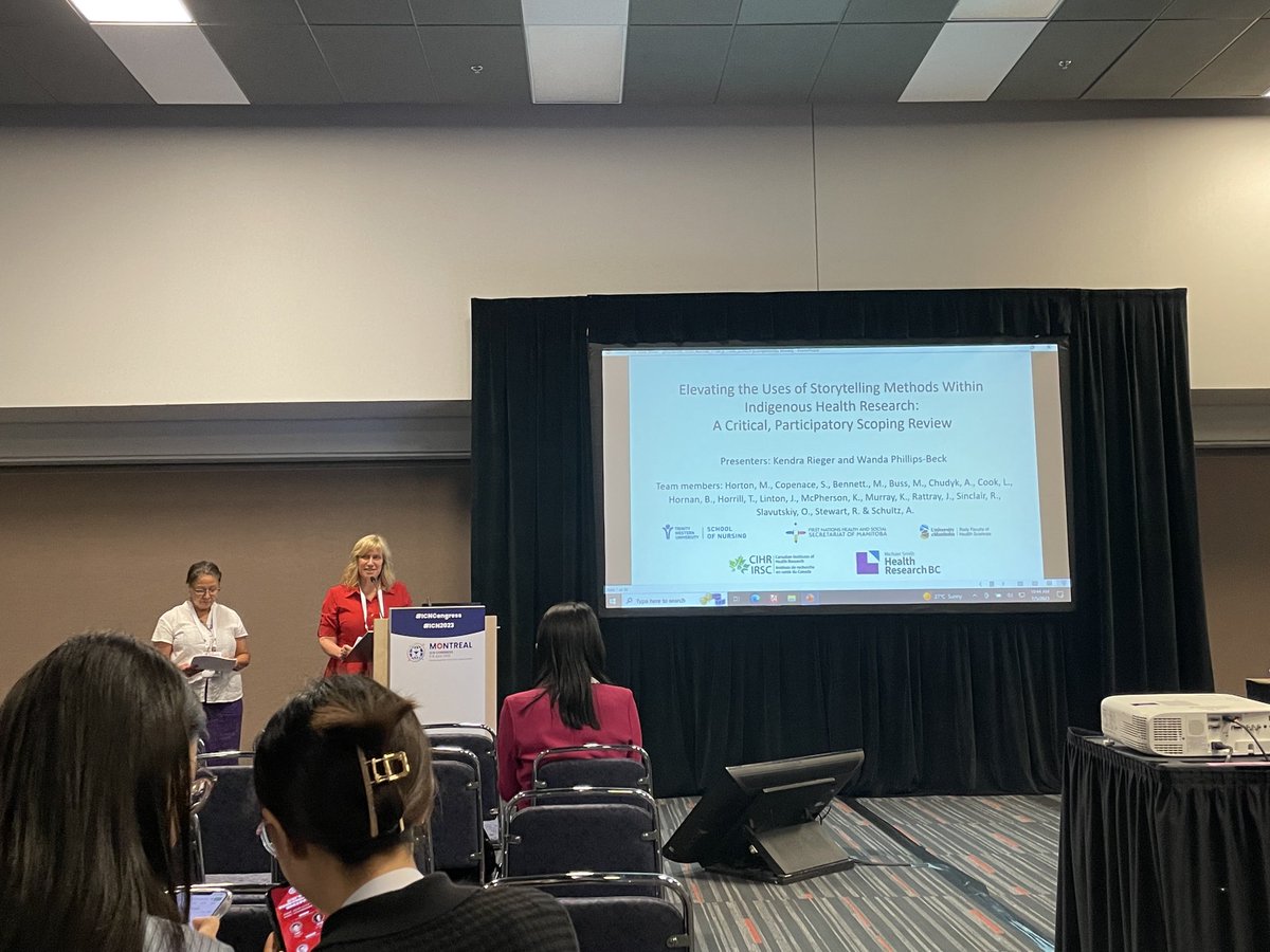 TWU Nursing (@twunursing) on Twitter photo TWU scholar <a href="/RiegerKendra/">Kendra Rieger</a> and Canada Indigenous Nursing Researcher Wanda Beck-Philips #ICN2023. How to integrate respectful storytelling in Indigenous Health Research TWU scholar <a href="/RiegerKendra/">Kendra Rieger</a> and Canada Indigenous Nursing Researcher Wanda Beck-Philips #ICN2023. How to integrate respectful storytelling in Indigenous Health Research