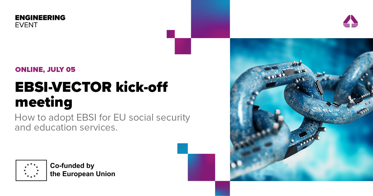 EngineeringSpa's tweet photo. Today, the EBSI-VECTOR kick-off meeting has been held. Thanks to @EU_HADEA, 56 partners of 20 countries have joined efforts to support social security and education use cases by leveraging @EU_EBSI capabilities.
#education #socialsecurity #businessregistries #ebsi #ebsivector https://t.co/1nb1bI5VaV