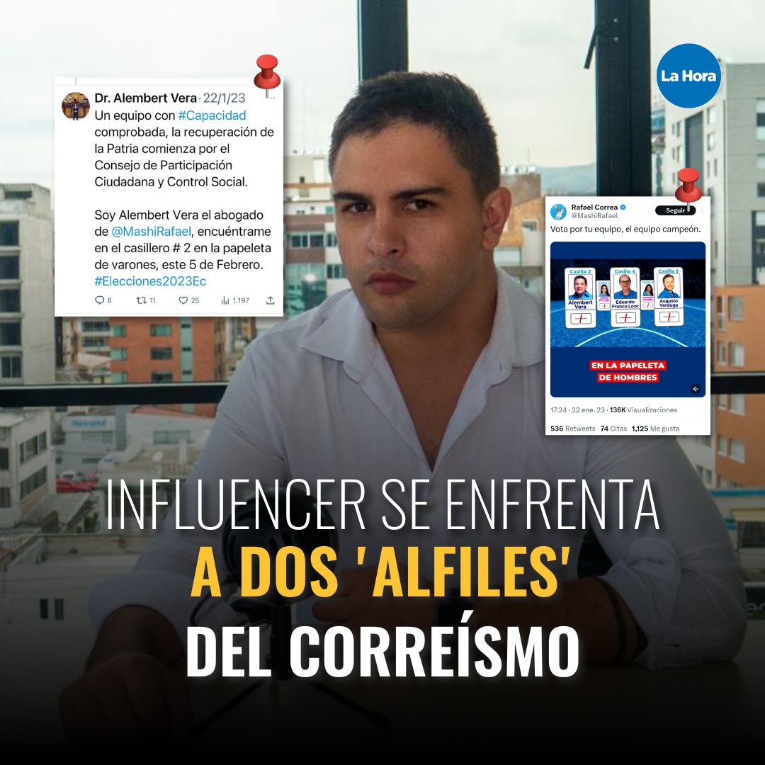 Bernardo Jijón, influencer y activista anticorrupción, promueve la denuncia por infracción electoral muy grave contra Alembert Vera y Marcela Aguiñaga. 🧐 Estas son las pruebas que presentó en su contra 👉🏼 bit.ly/44wYxWM