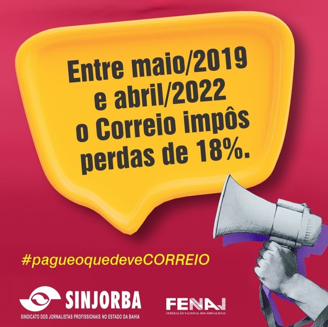 sinjorba's tweet photo. @correio24horas liderança às custas de muito arrocho contra seus empregados.

#PagueoquedeveCORREIO
#Sinjorba
#SinjorbaNaLuta https://t.co/MijlhDNmuh