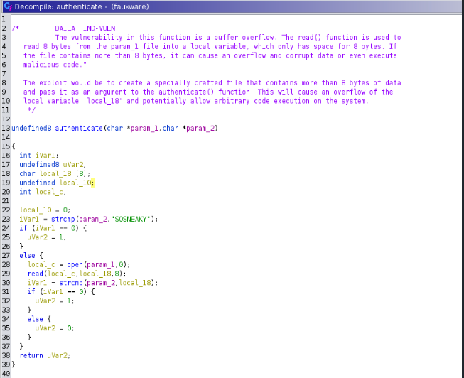 clintgibler's tweet photo. 💻  DAILA

A decompiler-unified plugin that uses #OpenAI API to enhance your decompilation process by offering:

* Function identification
* Function summarisation
* Vulnerability detection

Currently supports #IDA, #Binja and #Ghidra

By @mahal0z

https://t.co/4JD0pJEgJP https://t.co/CDnDYIBf2X