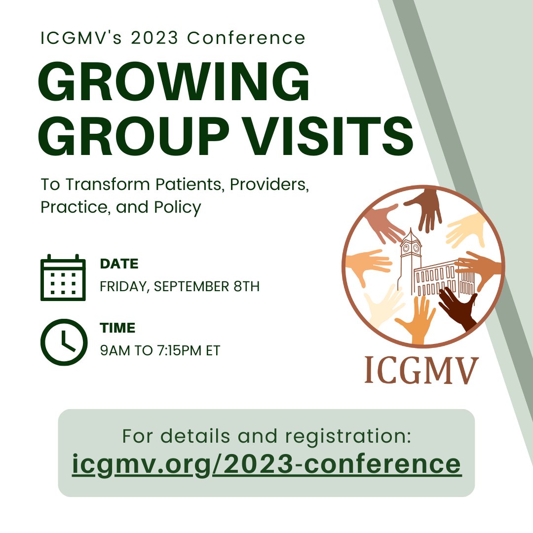 We are excited to welcome Jon Porter, MD, Joshua Plavin, MD, MPH, MBA, and Laurel Andy, RN as Keynote Speakers at our upcoming third annual conference, Growing Group Visits. Visit icgmv.com/conference to register!

#groupmedicalvisits #groupwellness #integrativemedicine