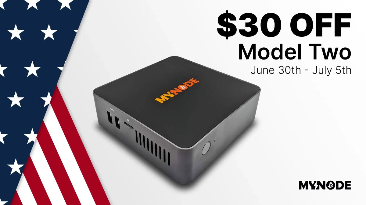 mynodebtc's tweet image. Power up your #Bitcoin sovereignty with #MYNODE&apos;s Model Two. 

The best part? now with a 🏷️ $30 discount! (~100.000 sats)

Don&apos;t miss out on this opportunity to be part of the future and stack sats at the same time!! ⏰

mynodebtc.com/order/two