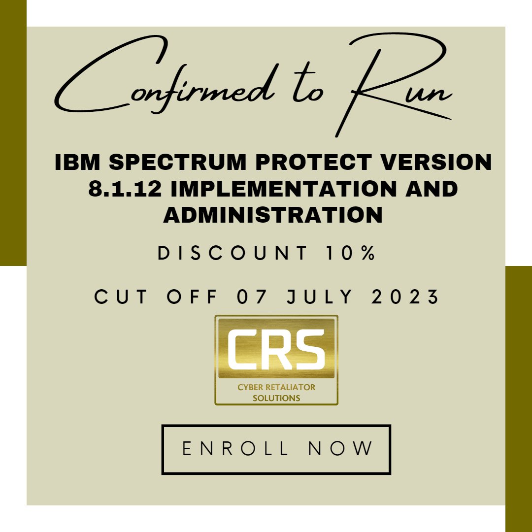 CRS_Cyber's tweet photo. Find Out More : https://t.co/jx0JHH5Gt0
Enrol Today : https://t.co/KhbZQG4Z9q
#AlwaysWinning #IBM #IBMCertification #IBMTrainingPartner #IBMTrainingCourses #IBMCertificationTraining https://t.co/Cvn1654OTT