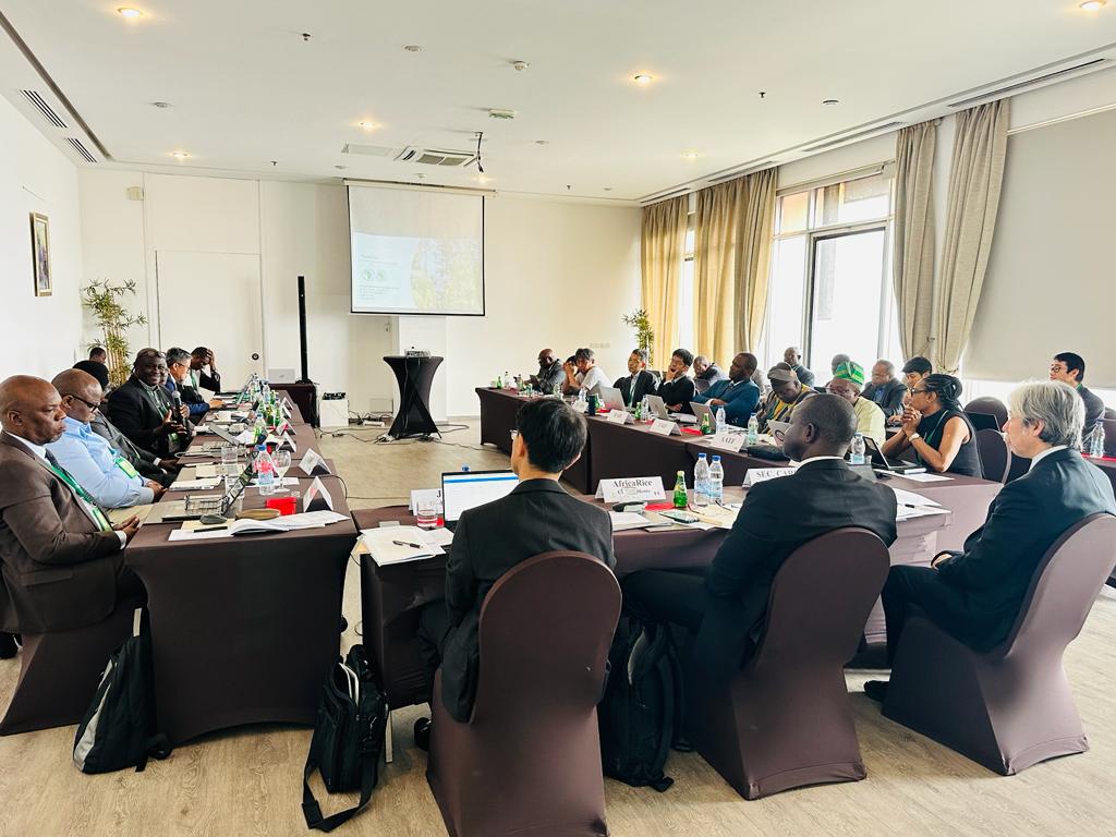 abfaithful1's tweet photo. At the 9th General Meeting of the Coalition for Africa Rice Development (CARD) in Abidjan 3-6 July 2023. The indicators for rice sufficiency is at 62.6%, yield is still at 2.1t/ha where 10t/ha is possible.  Africa is rising...we will soon be there... https://t.co/gaiFW147Yq