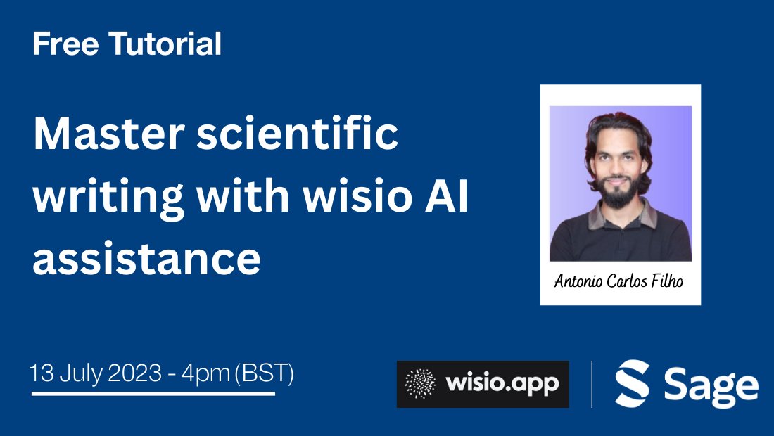 Ready to take your scientific writing to the next level? 

Register for our joint webinar with@wisio_ai to explore how their revolutionary #AI can enhance your writing process: ow.ly/WF9a50P3S60