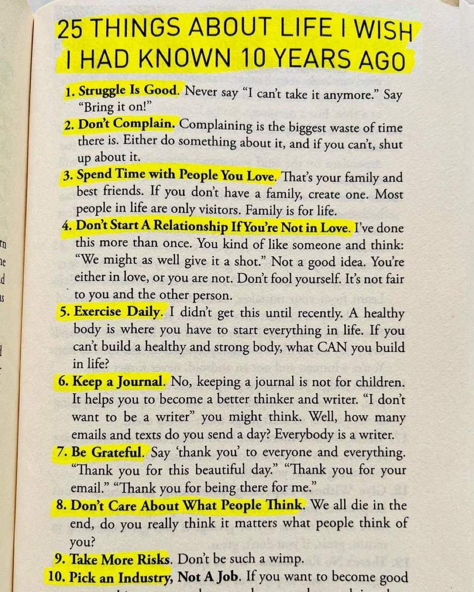 LeadersJunction's tweet photo. 25 Things About Life I Wish I Had Known 10 Years Ago:

1-10 https://t.co/nMQAhH99tR