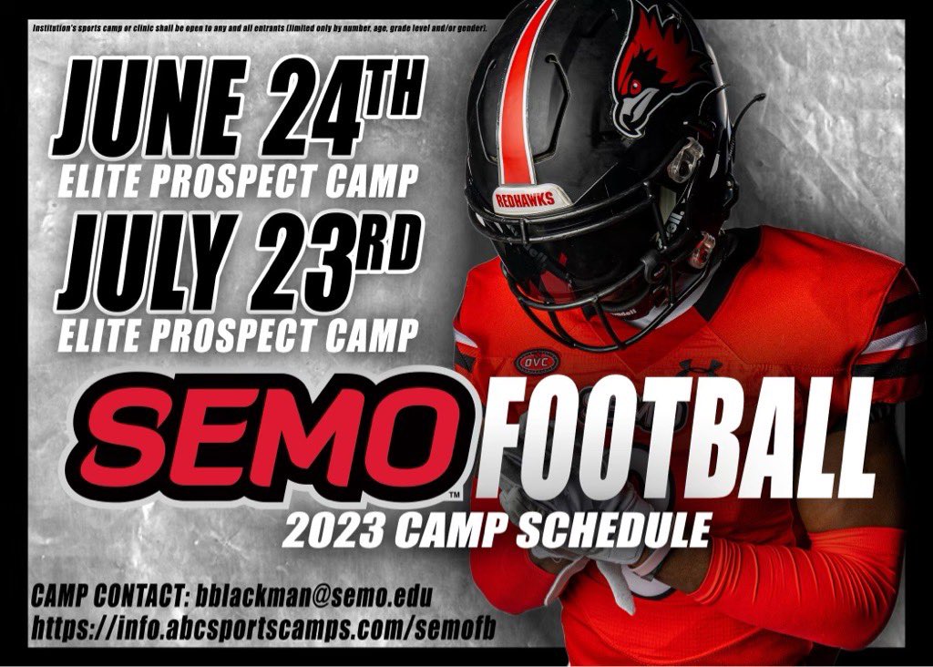 Coach_QuinJones's tweet image. First camp was a success, saw some talent and got some more O’s out! Let’s end summer the right way! 

Meet us on July 23rd for our last camp this year! Let’s work!! 🧱x🧱

#ChampionshipCity #LetsSoar 

info.abcsportscamps.com/semofb