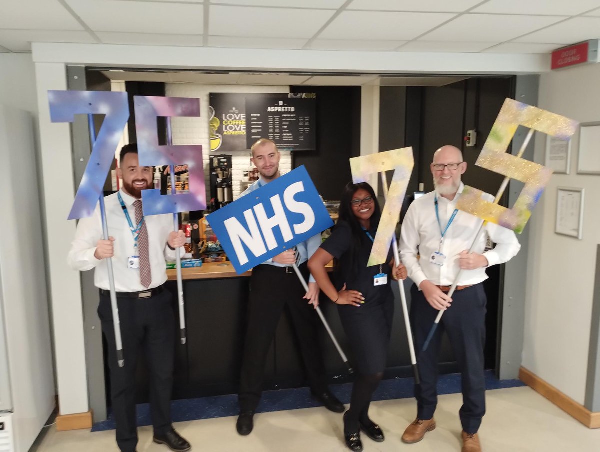 timholtam's tweet photo. 75 staff selfie's to mark the 75th year of the NHS?...Challenge accepted! 
Wishing our NHS a happy birthday and thanking everyone that is or has been a part of the journey over the past 75yrs! @SodexoUK_IRE @MFTnhs #NHS75 #NHS75birthday  All 75 selfie's 📸https://t.co/IuFn3cU2Xd https://t.co/MN4bNC4ZSE