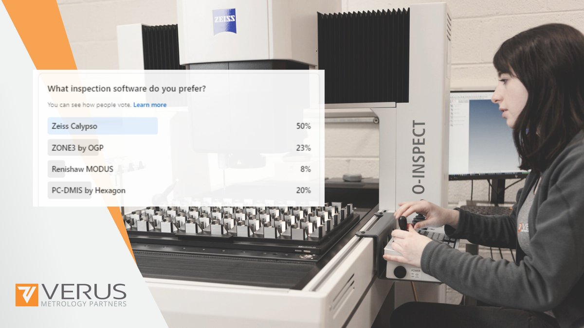We asked our followers which of the leading inspection software languages they preferred to work with. Thank you for the great feedback! 🙏

#cmm #zeiss #ogp #renishaw #hexagon #metrology #inspectionsoftware #engineeringireland
