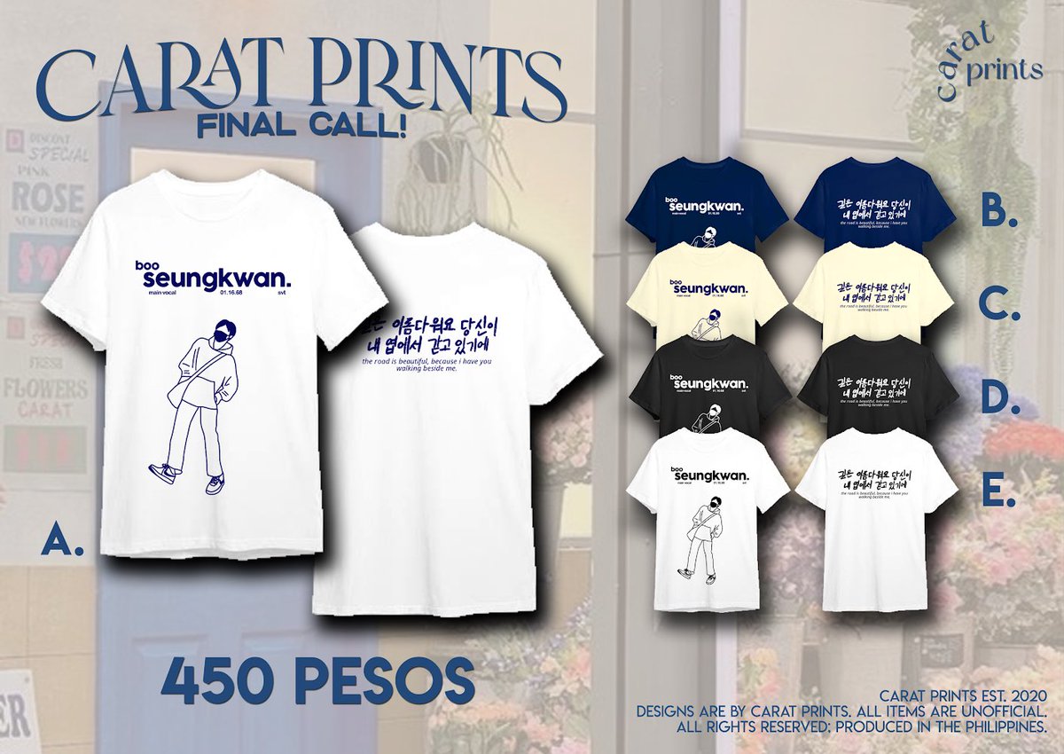 caratprints's tweet photo. 🧺 Seungkwan and Wonwoo shirts

𓋰  prices, color options, and samples below
𓋰  doo: July 20
𓋰  dop: July 20

dm to place an order! ˳·˖✦ https://t.co/LYgVNFArD7