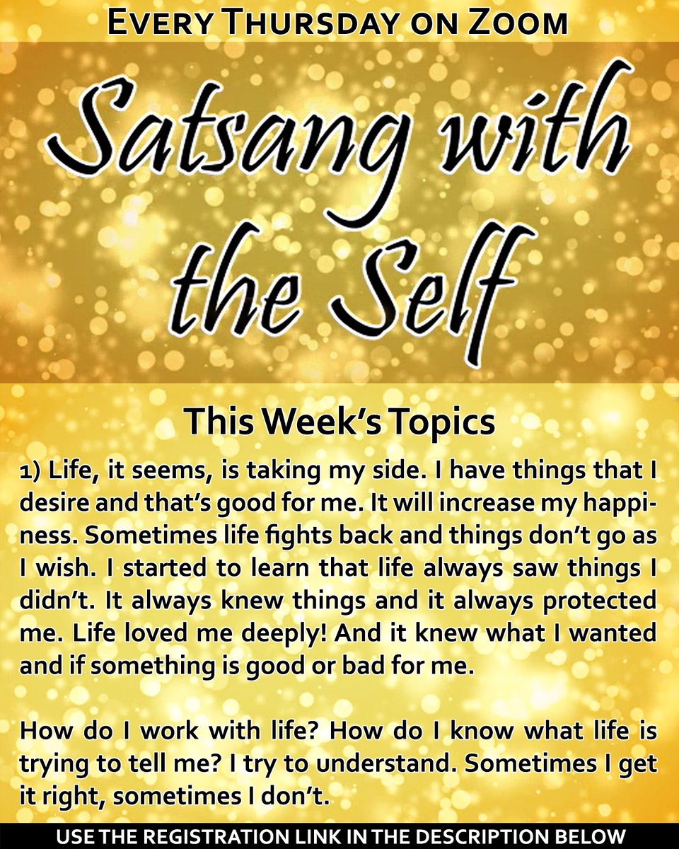 channelhighself's tweet image. This week&apos;s Higher Self channeling will answer your questions. Participate live on Zoom and receive the recording.  Sign up at channelhigherself.com/blog/live-stre…

#satsang #channeling #intuitiveguidance #intuition #feelingsupported