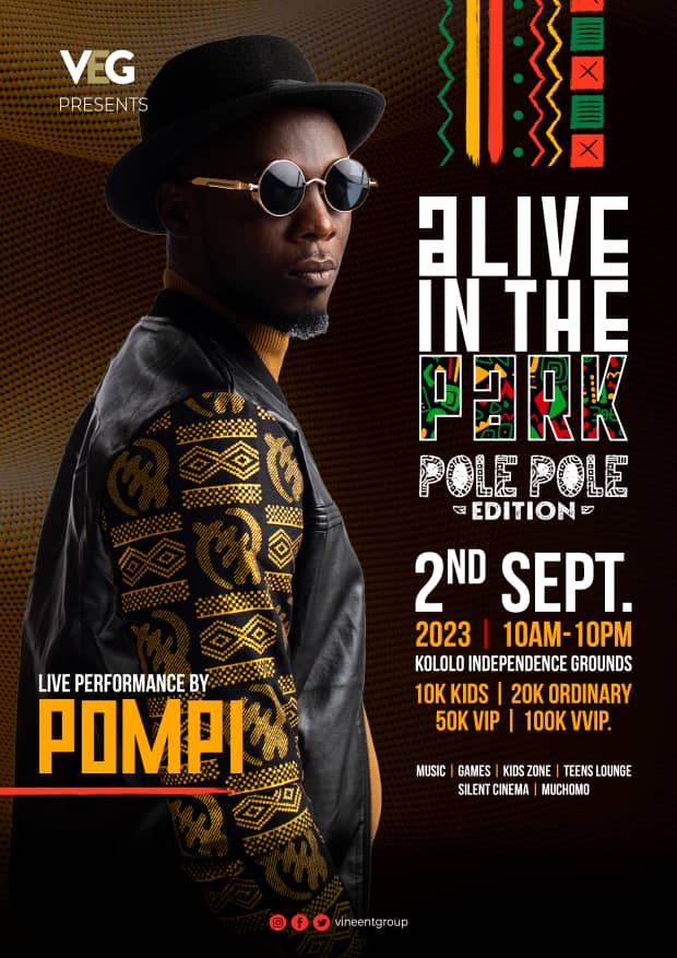 Machette256's tweet photo. An event your family shouldn't miss π,, #AliveInThePark on the 2nd of September at Kololo independence grounds featuring Mr #InternationalOrLocal @ThePompi mark the dates β,, proudly powered by @VineEntGroup
#PolePole Edition π₯π₯ https://t.co/UGogQH2Mx8