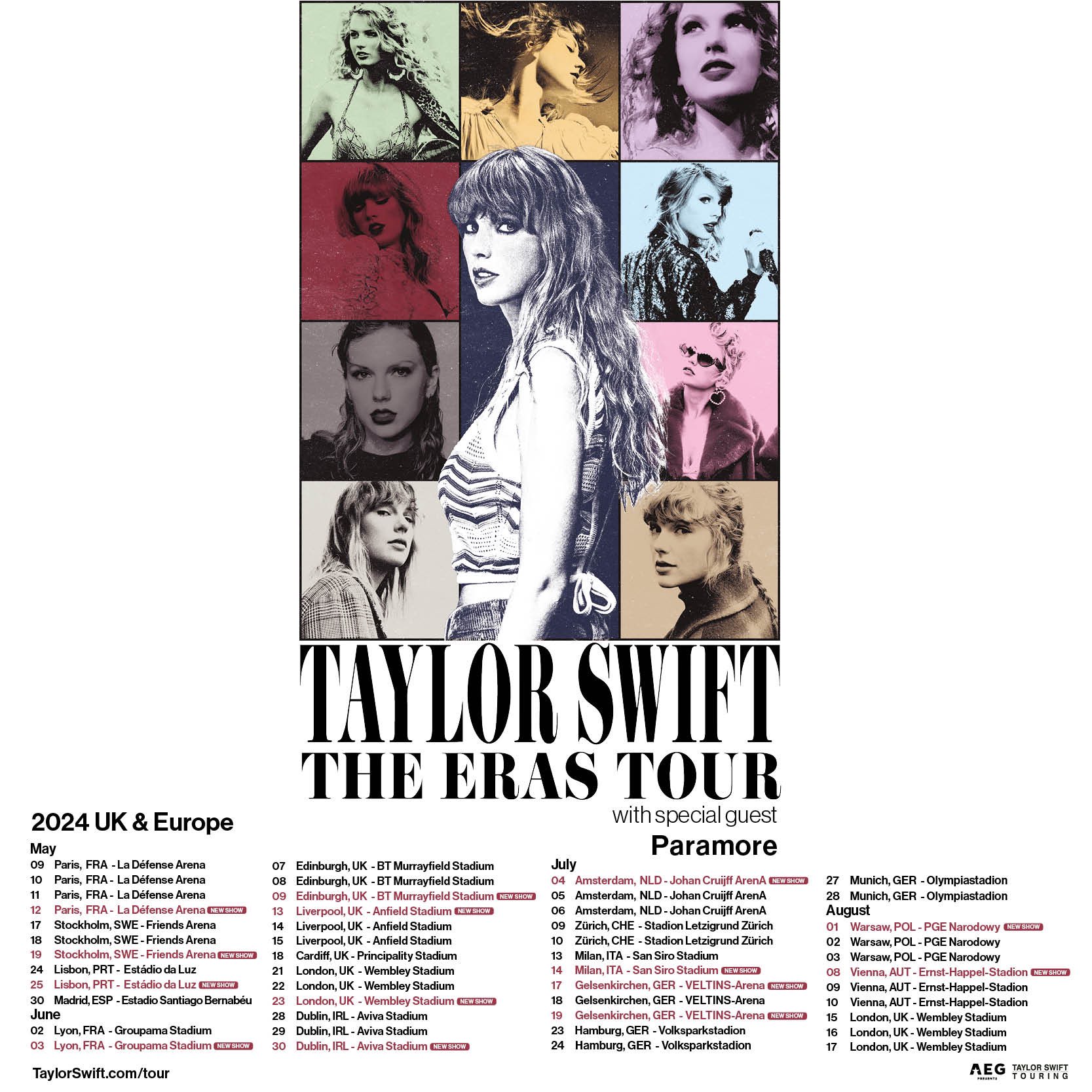 The Eras Tour on Twitter "The Eras Tour is coming to U.K. and Europe