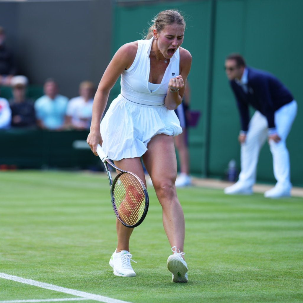Marta Kostyuk d. Maria Sakkari 0-6 7-5 6-2 at Wimbledon After losing the  first set 0-6, Marta really showed what she's made of. She often gets  overlooked, but she's one of the