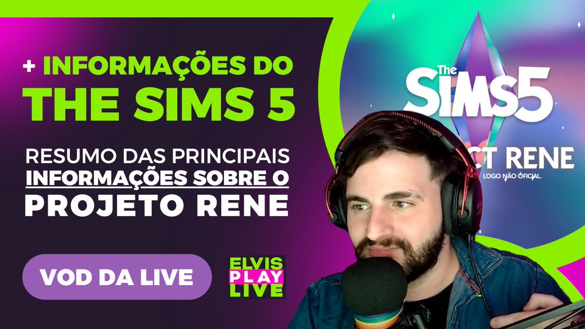 elvisplaylive's tweet photo. 🚨Novo vídeo no CANAL🚨 

💜 Saiba tudo sobre o The Sims 5 / Projeto René Assista aqui 😍😵

▶️ https://t.co/7rYIqyPwpb 

💜💜
 #TheSims5 #ProjetoRene @TheSims @SimsBrasileiros https://t.co/UlBbAAwRpQ