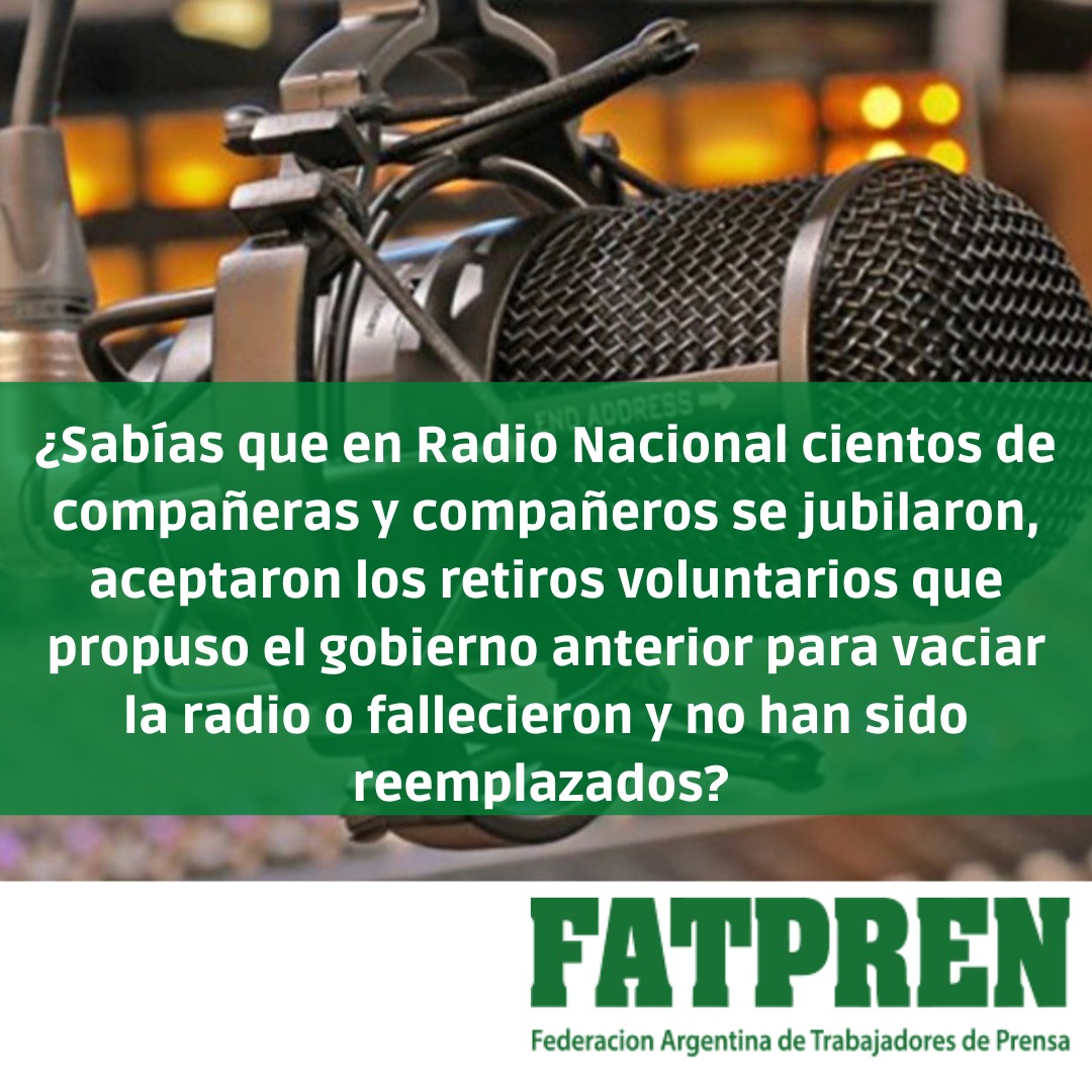 Otro día de miércoles en Radio Nacional 

#RadioNacionalEnEmergencia 
#ElSueldoNoAlcanza 
#LaSalidaEsColectiva