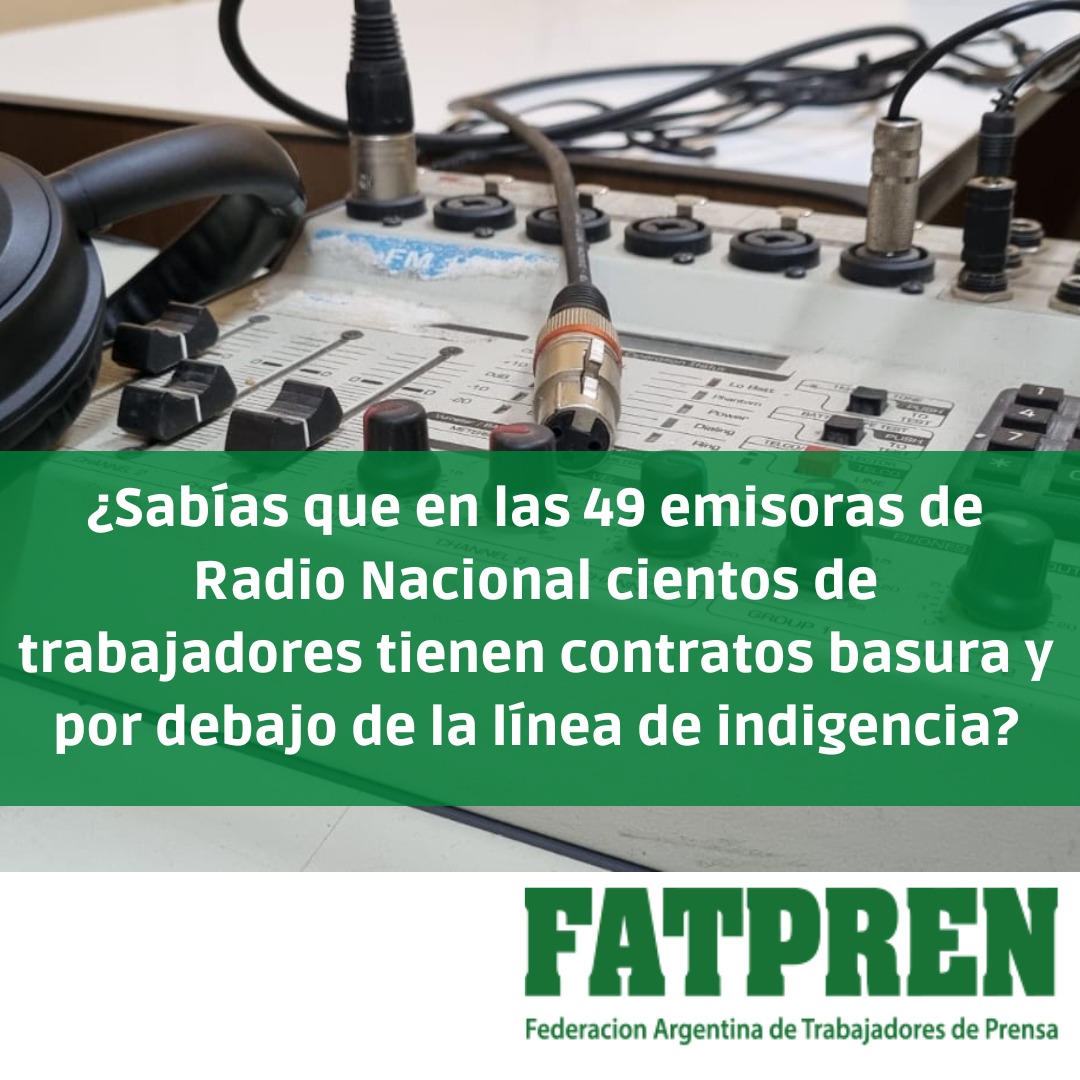 Otro día de miércoles en Radio Nacional 

#RadioNacionalEnEmergencia 
#ElSueldoNoAlcanza 
#LaSalidaEsColectiva