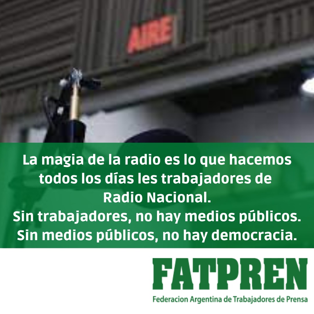 Otro día de miércoles en Radio Nacional 

#RadioNacionalEnEmergencia 
#ElSueldoNoAlcanza 
#LaSalidaEsColectiva