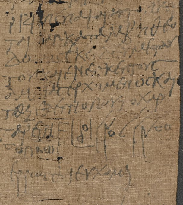 petetoth's tweet photo. A kid's voice from the mist of the past in this 1700-year-old letter to his father:

"Please bring me some of mum's cakes when you come" 

@BLMedieval  Papyrus 2441 
More: https://t.co/uiUOptIM4K

#kids #cake #Familylove #wednesdaythought https://t.co/JdXL3txc29