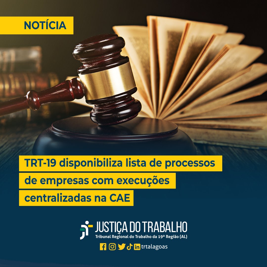 TRTAlagoas's tweet image. Listas estão atualizadas até 30 de junho de 2023

❗️Esse conteúdo possui descrição de imagens em texto alternativo.

🖥️ VEJA A LISTA DE PROCESSOS: site.trt19.jus.br/noticia/trt-19…

#CAE #ListaDeProcessos #JustiçaDoTrabalho #TRT19 #TRTAlagoas #PraCegoVer #DescriçãoDeImagem