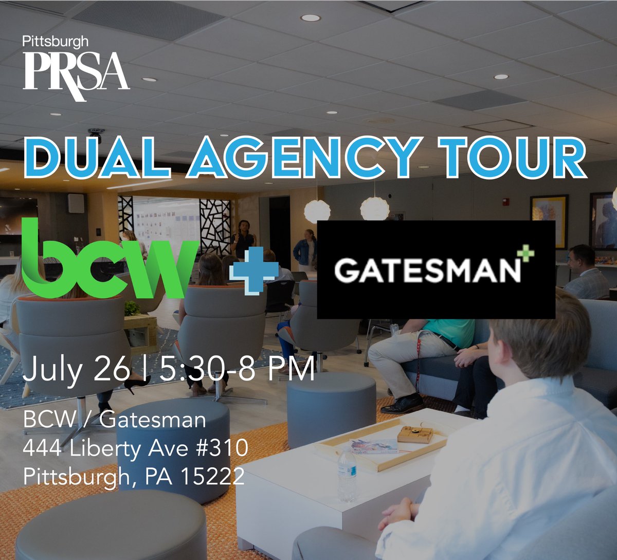 What's better than one agency tour? Two. 😉

Join us on Wednesday, July 26th at 5:30 PM to explore two of Pittsburgh's powerhouse agencies -- @BCWGlobal &amp; <a href="/GatesmanAgency/">Gatesman</a> 

Register here: eventbrite.com/e/prsa-pittsbu…