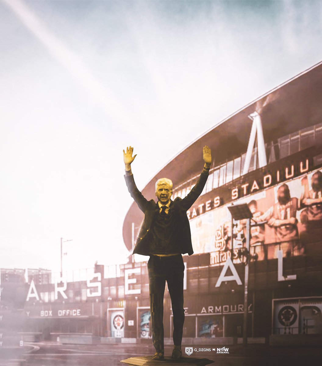 now_arsenaI's tweet photo. Arsenal are set to release a statue of Arsene Wenger outside the Emirates Stadium which will be unveiled on Thursday 3rd August. 

Arsenal have been working on the commissioned bronze statue for some time with a view to having it in place to coincide with the 20th anniversary of the Invincible season.

In the coming months Wenger will attend a private ceremony, with family, friends and players from the Invincibles, who are invited to a special celebration.

He joins Tony Adams, Dennis Bergkamp, Thierry Henry and Herbert Chapman with a statue outside Arsenal’s home stadium. #afc