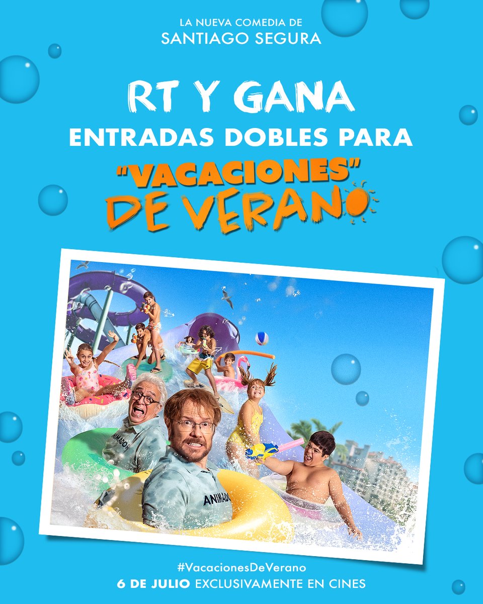 sonypictures_es's tweet photo. Haz RT y gana entradas dobles para disfrutar de #VacacionesDeVerano, la nueva comedia de Santiago Segura. BB.LL aquí: https://t.co/jgcFWfqtpX https://t.co/C1Lnbij1XZ
