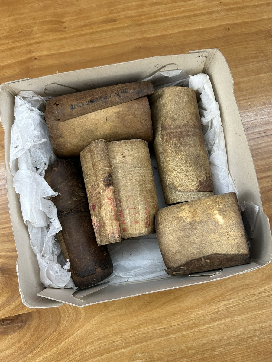 MuhlenbergSpC's tweet photo. We recently received 5 #Ethiopianhealingscrolls of as-yet-undetermined date. They were commissioned for their magical protective powers, written in Geβez. We are learning more about them in preparation for HST128: Medicine&Power in African History #geezlanguage @berghistory https://t.co/ysm5DQ05KD