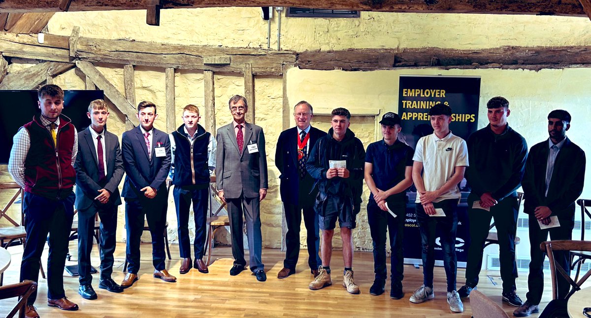 The first Anne Cadbury Awards were presented today to first &amp; second year apprentices in careers such as bricklaying, carpentry &amp; farming. 

We are pleased to begin this collaboration with <a href="/Gloscol/">Gloucestershire College</a> according to Anne’s wish to support young people. 

<a href="/juliekentmbe/">Julie Kent MBE</a> <a href="/RogerHeadHS/">Roger Head OBE</a>