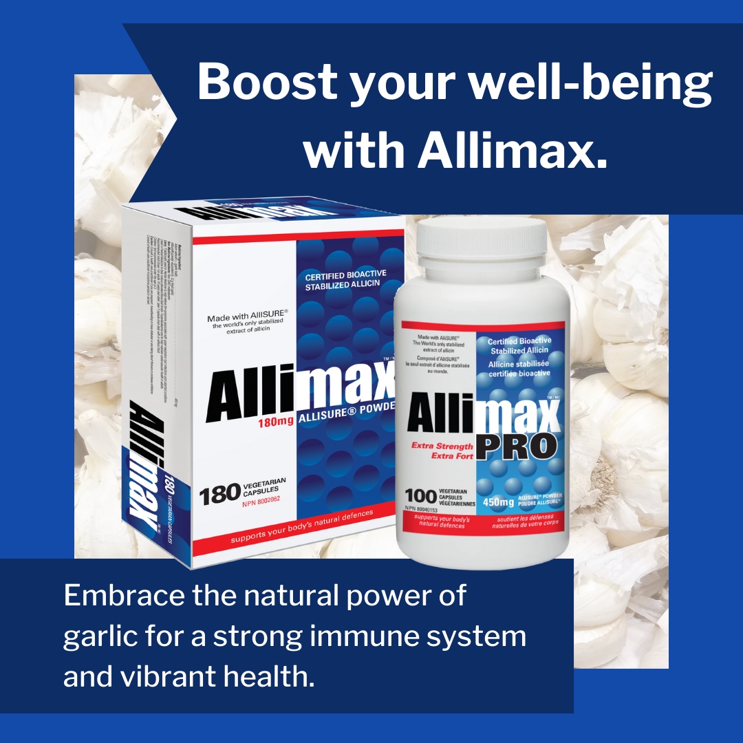 AllimaxCanada's tweet photo. 🧄Say hello to #Allimax, your new secret weapon for wellness! 💪 Boost your well-being and embrace the natural power of #garlic. Experience the incredible benefits of Allimax, from strengthening your immune system to promoting overall vitality. 💥✨ https://t.co/JPBbxpCbLm