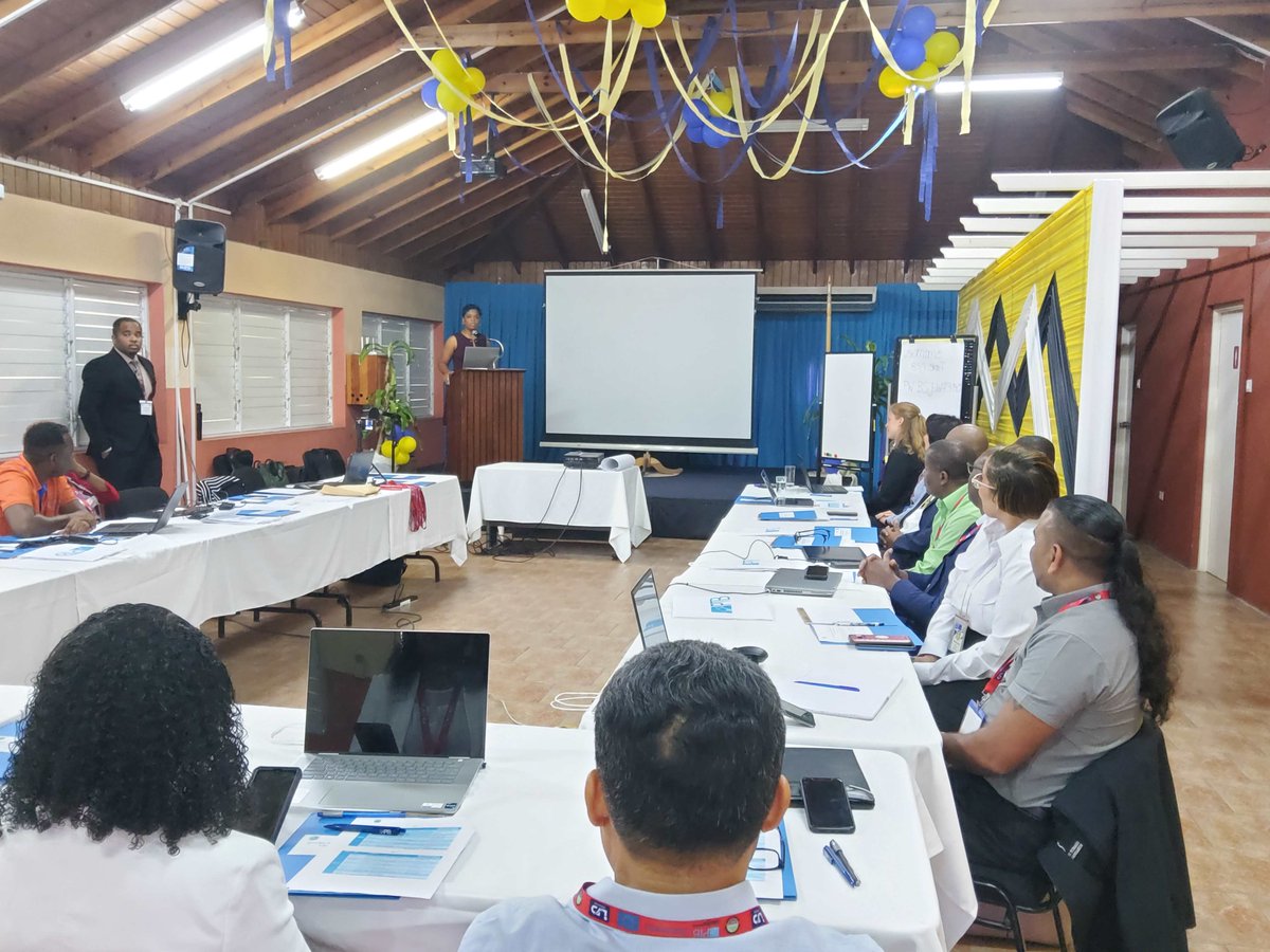 crosqcaricom's tweet photo. The QSEC Project workshop &amp; meeting kicked off in Jamaica this morning with the five CARICOM countries piloting the energy efficiency labelling programme.
#qualityatwork #qualityinenergy #energyefficiency #CEELabels #labellingprogramme #CARICOM https://t.co/jvbEgEnwfc